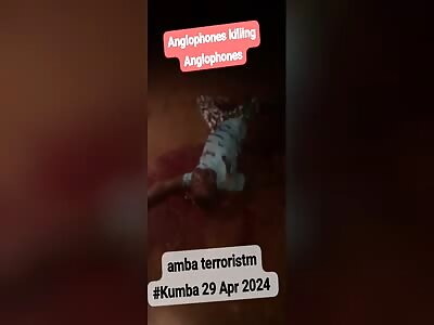 Terrorist dying in the middle of the street in Cameroon