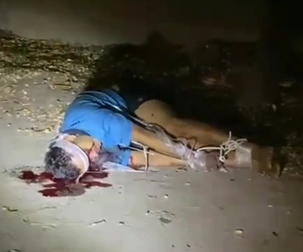 Dead corps dumped in abandoned place, tied up with signs of torture 