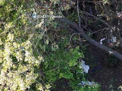 Ukrainian drone is droping grenades