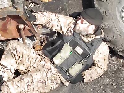 Soldier Pretends to be Dead but....