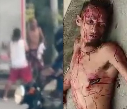 [ACTION AND AFTERMATH] COLOMBIAN CRIMINAL STABBED DEAD 