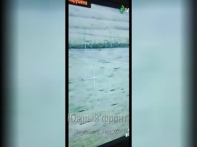 Ukrainian is vaporized after activating an anti-tank mine.