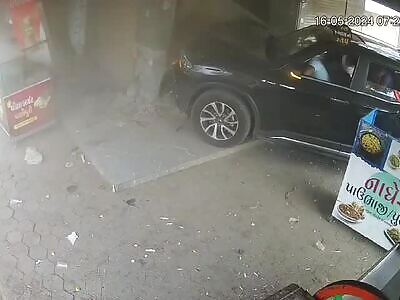 Sleeping homeless man ran over by out of control car