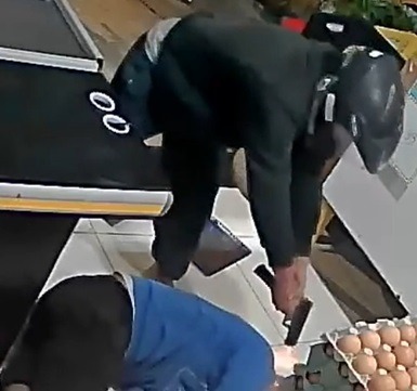 Trader Gets Shot Dead in His Grocery Shop (Two Angles and Clean Version)