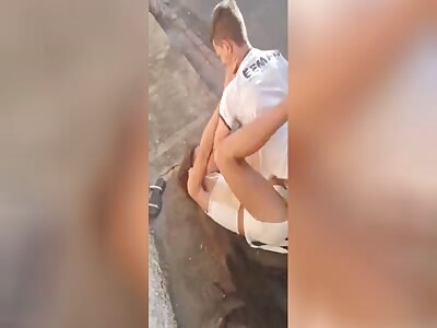 Fighting in the street