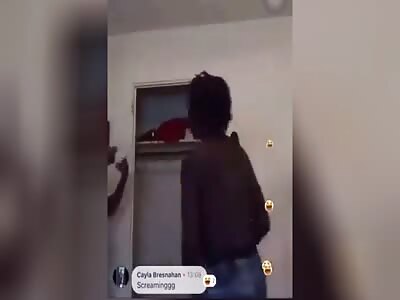 Classy Couple in US Fight on Livestream (Girl Beats Dude)