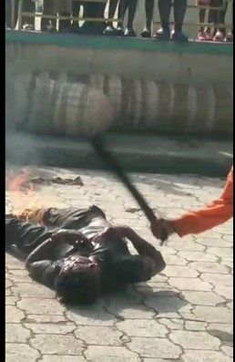 Thief was Incinerated, Lynched on top of Tires