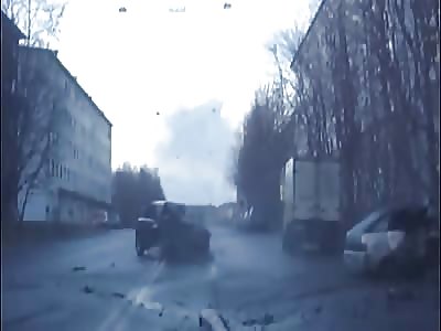 Brutal Deadly Head-On Crash Between Volvo and Vaz