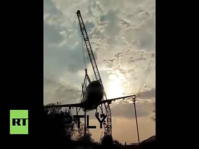 Crane Carrying Air India Aircraft Collapses in Hyderabad