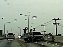 Motorcyclist Dies Instantly in Nasty Head-on Collision 