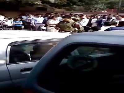 Woman Goes Naked in Front of an ATM as a Protest