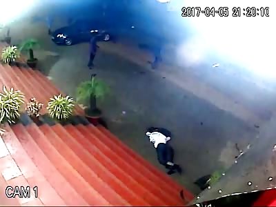 Biker Goes Flying after Getting Hit by a Car. Action @:55