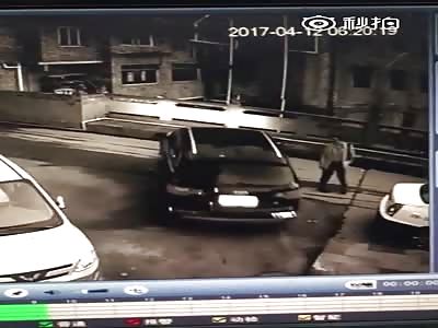 Woman Driver and Car Falls from Top of the Bridge