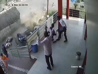 Truck Loses Control and Crashing into People