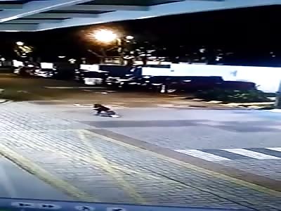 Drunk Girl Getting Run Over by SUV