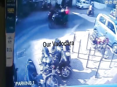 BMW vs Bike Accident