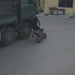 crushed by truck 