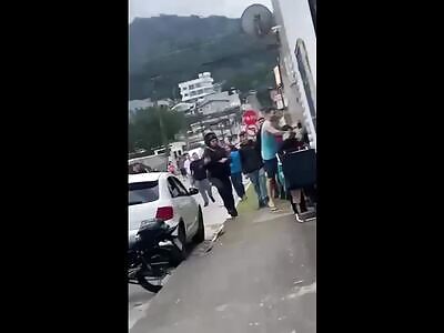 man involved in rape was brutally beaten in the street