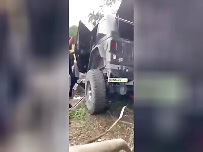 PEDESTRIAN CRUSHED BY A TRUCK