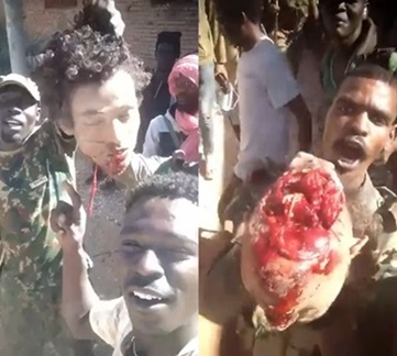 Sudanese Soldiers Show Off Their New Trophies 