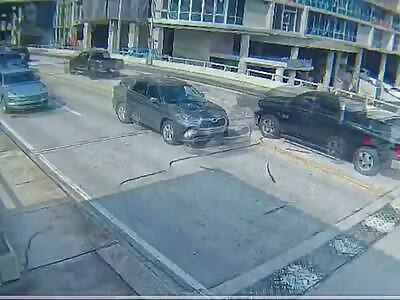 Miracle! Guy walks unscathed from car after Crane falls on it