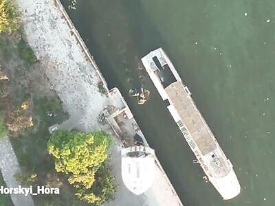 Ukrainian drone vs Russian Dinghy