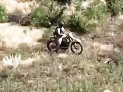 Russian Motorcyclist Looses his Leg