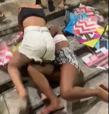 Cute Girls Fighting for Kites