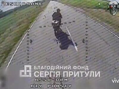 PEACEFUL RUSSIAN BIKER MEETS DRONE 