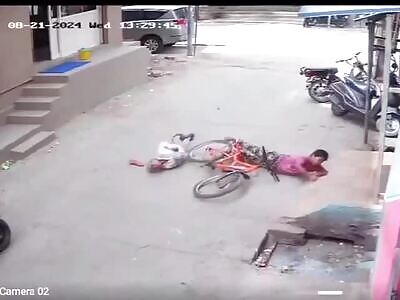 Two Zapped On Bicycle