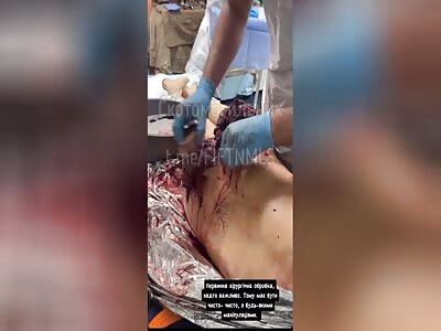 Anus reconstruction surgery on a Ukrainian soldier