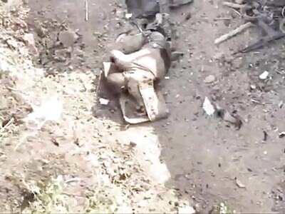 A full trench of dead Russians