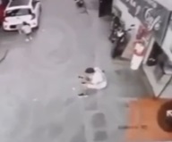 Man Too Busy On Phone to Notice Hitman (CCTV+Aftermath)