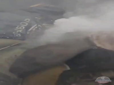 Ukrainian appears to catch fire while playing dead