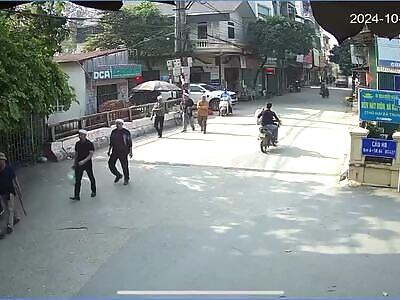Car Crushes a group of people attending the funeral