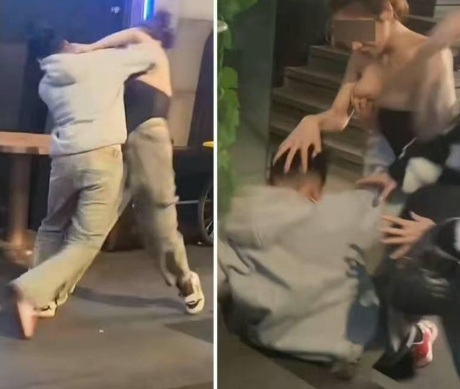 Drunk Chinese Couple Fighting 