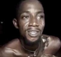 Nigerian thief captured and punished by farmers 