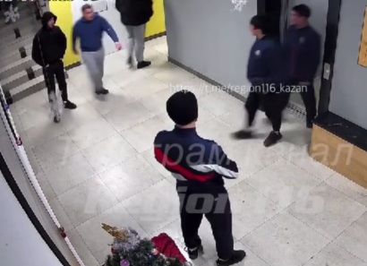 Russian Gang Savagely Beat two Men coming out from Elevator 