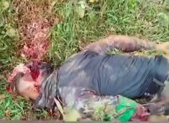 FARC dissident groups record the mangled corpses of their ELN rivals 