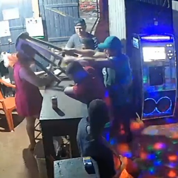 Drunk Man Slams a Woman’s Head with a an Chair