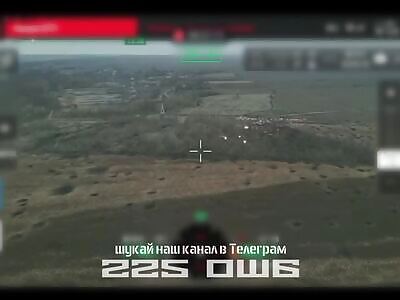 Beautiful work of cluster munitions on the Russians.