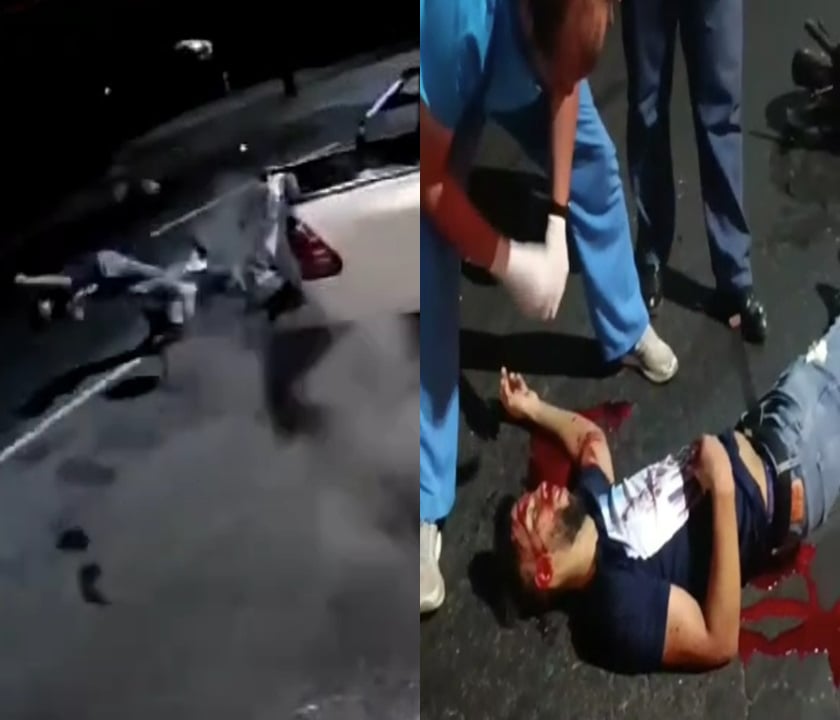 Oblivious Speeding Biker vs. Parked Van {CCTV & Aftermath}