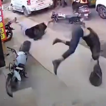 Two Bike Riders Fall Thirty Feet After Collision With Vehicle On Flyover