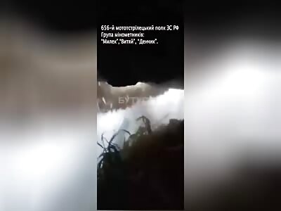 Russian mortar team was taken out by Ukrainian Baba Yaga drone.