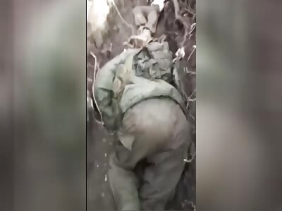 A trench full of dead Russians.