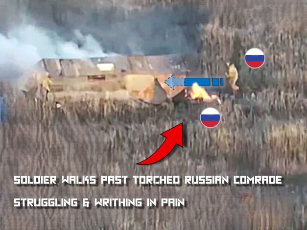 Orc Ignores Burning, Writhing Comrade After Drone Blast