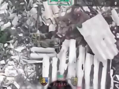 Russian soldier tried to hide from Ukrainian drones.