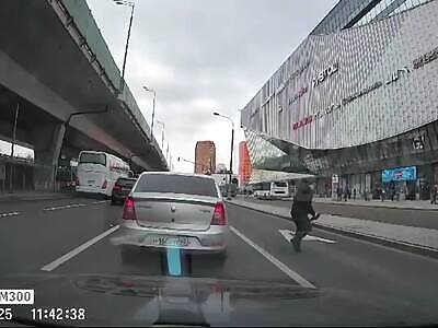 Man Exited His Vehicle & Got Mowed The Fuck Down