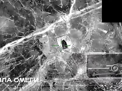 Night Bomber Drone Strikes 9 Howitzers, MLRS & Tank