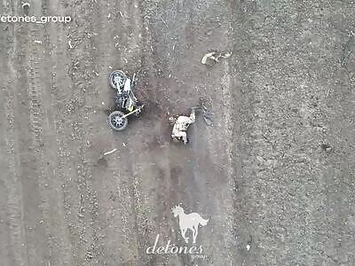 Banzai attack by Russian motorcyclists failed.